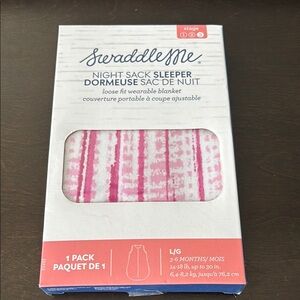 SwaddleMe Night Sack Sleeper - Pink Stripes